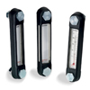 Vertical level gauges with metal casing
