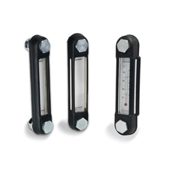 Vertical level gauges with casing