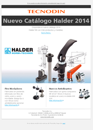 Newsletter Nuevo catálogo Halder 2014