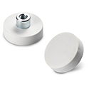 White round magnet with threaded hole