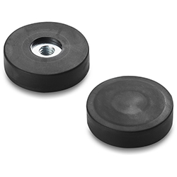 Round magnet with female threaded hole