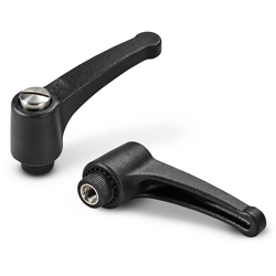 Indexed clamping lever with SS threaded insert