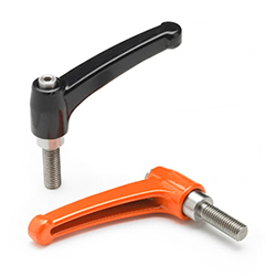 Indexed clamping lever with threaded SS stud